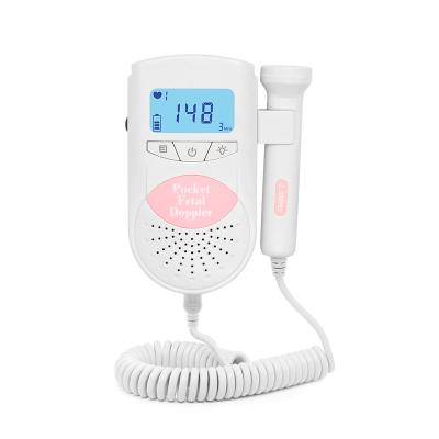 China Plastic Factory OEM Hospital Grade Baby Heartbeat Monitor Portable Pocket Fetal Doppler for sale