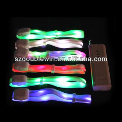 China remote control activated led bracelet remote controlled, coldplay light up bracelet for sale