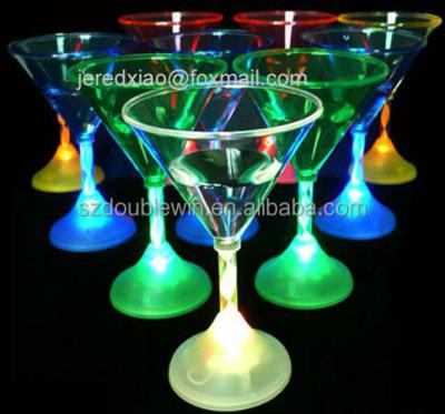 China Plastic PS Flashing Led Martini Cup For Party for sale