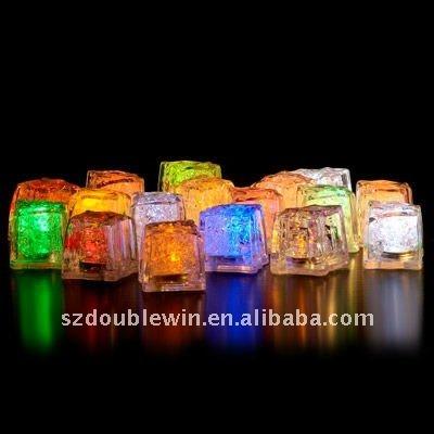 China Led Lighting Flash Plastic Ice Cube Ice Cube With Logo for sale