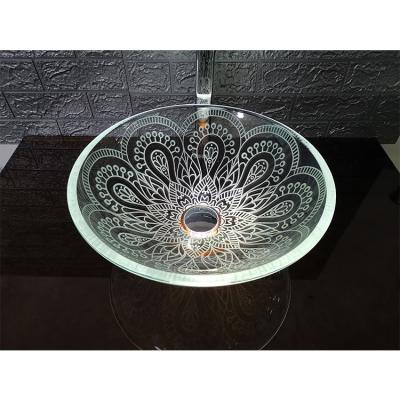 China Countertop Bathroom Sink Lavabo Glass Wash Vanity Easy Clean Decorative Basin for sale