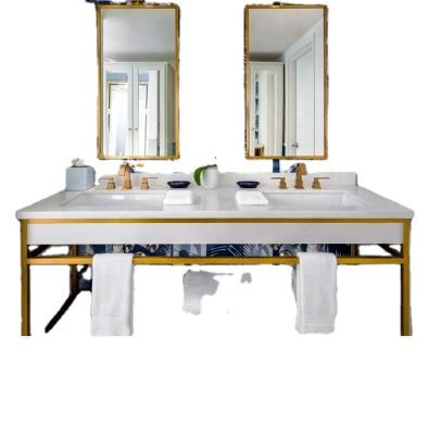 China Modern Cabinets Bathroom Vanity Console SS 304 Customized Style for sale