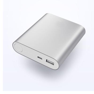 China Fast Mobile 10400 Mah Aluminum Alloy Mobile Mini Power Bank Customized Logo Charging Support Business Gift for sale