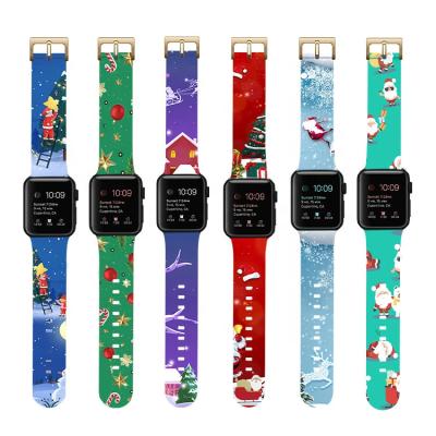 China Custom Double Color Print Rubber Silicon Smart Watch Band 20Mm 22Mm Sports Replacement Band Luxury Universal Watch Band For Apple iwatch for sale