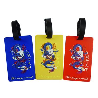 China Customize (2D or 3D) Innovation Technology Custom Design Printing Logo Silicone Luggage Tag Travel Name Tag for sale