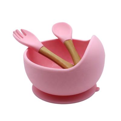 China Free custom foldable waterproof baby kids tablewear suction BPA silicone feeding bowl with lid for sale