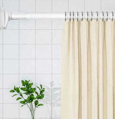 China Modern Bathroom Shower Curtain Expandable Expanding Rod Corner Luxury Spring Tension Rod Curtain for sale