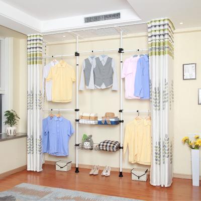 China Modern Balcony No Drill Metal Folding Clothes Racks Rails Heavy Duty Expandable Clothes Racks For Hanging Clothes for sale