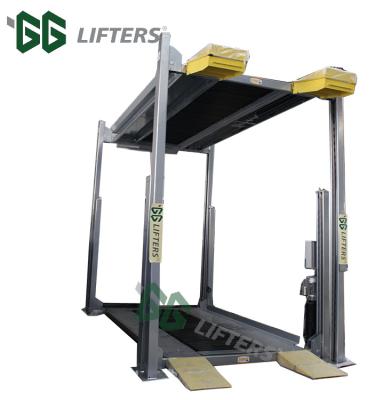 China Automatic Four Post Vehicle Triple Stacker Vertical Transport Lift Car Parking System 5400kg for sale