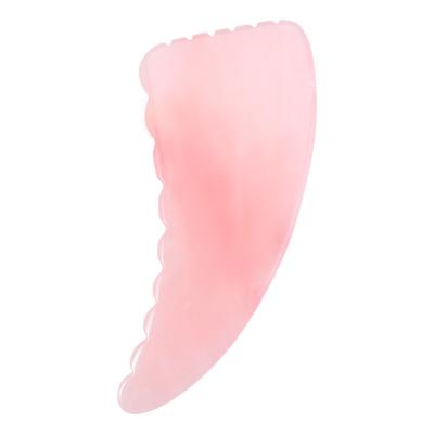 China Personal Skin Care Factory Wholesale 100% Natural Stone Rose Quartz Jade Comb Gua Sha Scraping For Body Massage for sale