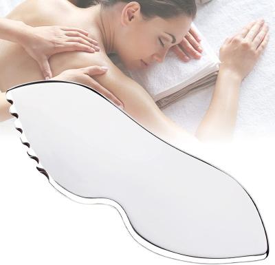 China Personal Skin Care Factory Wholesale Myofascial Gua Sha Massage Board SUS304 Stainless Steel Edged Gua Sha Scraping for sale