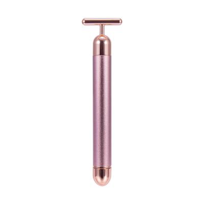 China Skincare Products' Absorb High Quality Skincare Beauty Tools Vibrator Facial Massager Rose Gold Electronic 24K Beauty Bar for sale