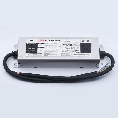 China XLG-200-H-A Waterproof Power Supply 200W 27~56V LED Driver XLG-200-H-A IP67 Constant Power Mode Meanwell LED for sale