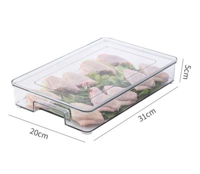 China 195065 Viable Freezer Bins Freezer Bins Fridge Organizer Stackable Food Storage Containers BPA Free Drawer Organizers for sale