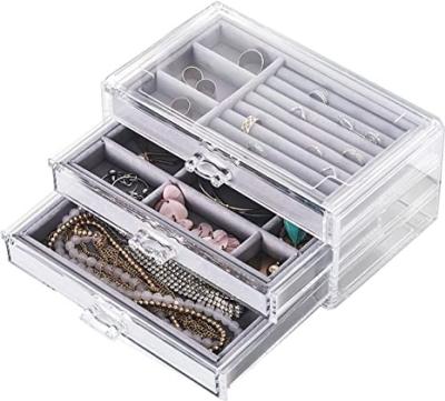 China Sustainable Makeup Brush Storage Travel Drawer Bag Rotating Plastic Makeup Organizer Box Acrylic Makeup Organizer-PS for sale