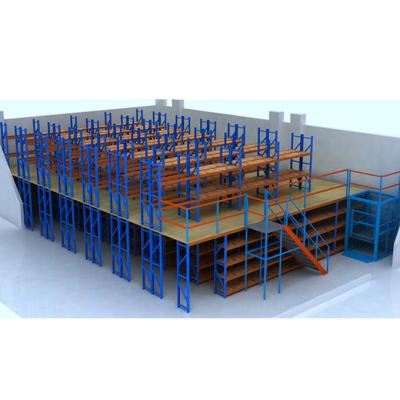 China Multilayer Corrosion Protection Warehouse Storage Mezzanine Steel Rack , 2 Tiers Rack System Te koop