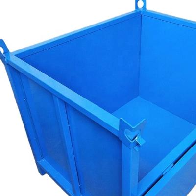 China Warehose Storage Rack New Production Folding Metal Steel Stacking Container for sale