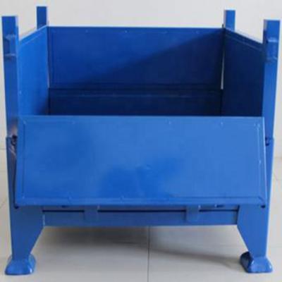 China Multifunctional Steel Folding Pallet Box Stackable Steel Box for sale