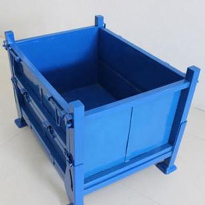 China Multi-Function Folding Steel Pallet Box Folding Stackable Steel Cage for sale