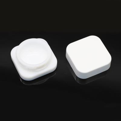 China 5g 9g 5ml 9ml child resistant white glass square material cosmetic white glass for eye cream cosmetic container for sale