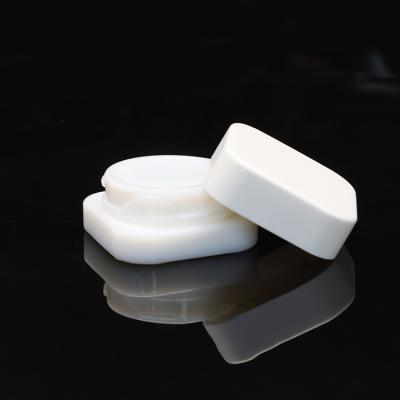 China 3g 5g 7g 9g Child Square Cosmetic Glass Jar Heavy Duty White Glass Bottle Eye Cream Container for sale