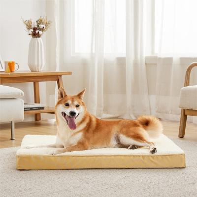 China Wholesale Waterproof Pet Bed Ultra Soft Rectangle Washable Luxury Dog Bed for sale