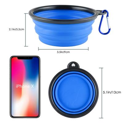 China Viable Custom Design Collapsible Waterproof Outdoor Water Container Portable Water Dog Bowl Pet Bowl Food Bowl Camping for sale