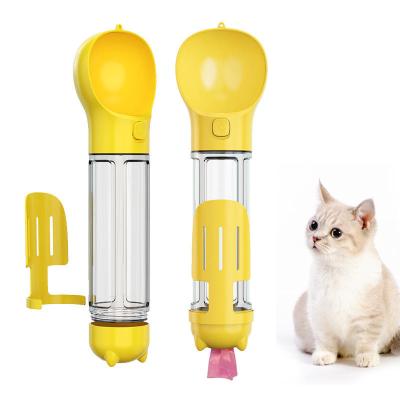 China Hot Selling Viable 3 in 1 Dispenser 300ml Cat Sport Dog Pet Water Plastic Outdoor Drinking Bottle For All Pets for sale