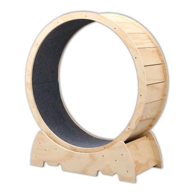 China Factory Directly Viable Popular Pure Wooden Pet Toy Tread Wheel Cat Exercise Wheel Cat Treadmill Directly for sale