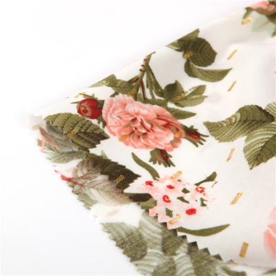 China Christmas Sustainable Oriented Plain Stretch Viscose Flower Printing Silk Rayon Fabric for sale