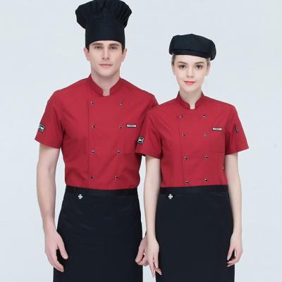 China Breathable Lightweight Custom Cross Stitch Anti-wrinkle Sushi Chef Uniform For Cooking Kitchen Restaurant for sale