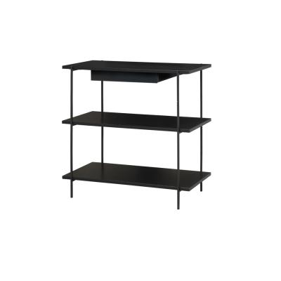 China KD Designer Modern Square Black Entryway Console Table With Shelving And Drawers for sale