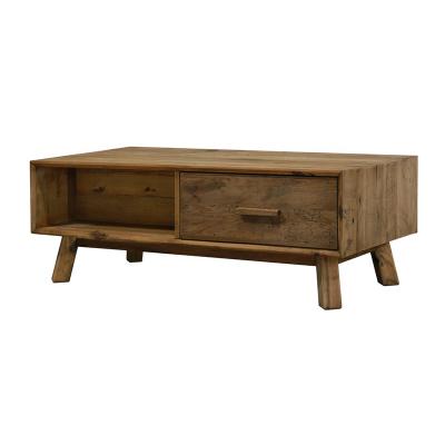 China Solid Wood Living Room Furniture Solid Recycled Old Wood Furniture Coffee Table With Storage for sale