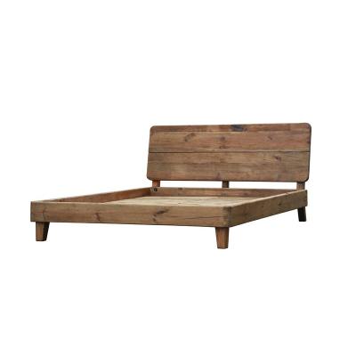 China European and American Rustic Style Old Antique Furniture Style Solid Wood Wooden Home Bed for sale