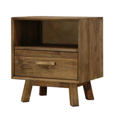 China Solid Wood Bed Solid Wood Closet Bedside Wood Sidetable One Drawer for sale