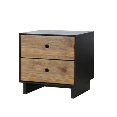 China Solid Wood Wooden Night Stand Bedroom End Table With Drawer And Cabinet For Storage for sale