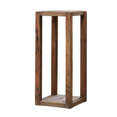 China Indoor and Outdoor Recycled Wood Stand Flower Display Made of Solid Wood and Plant Stand Large Capacity for sale