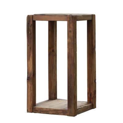 China Garden Furniture Wooden Solid Wood Rustic Flower Stand Indoor Wooden Accessories Garden Flower Stand for sale