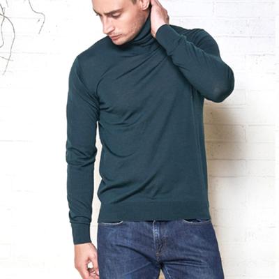 China OEM Quality Pilling Man Merino Wool Turtle Neck Sweater Men 2021 Anti-wrinkle Low Fashion Design High Neck Sweater Custom Made for sale