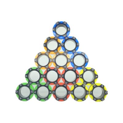 China New Plastic Magnetic Popular Toy Decompression Game Decompression Ring Magnetic Ring for sale