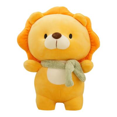 China Customizable cute high elastic comfort doll 23cm small yellow plush lion doll plush toy lion doll logo plush toy customizable for sale