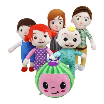 China Cotton WholeHot Cute Boy Girl Baby Plush Toy Watermelon Family Decor Set Doll With High Quality Fruit Toy Baby Toys Musical Wat for sale