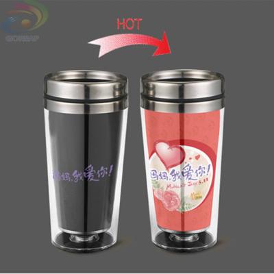 China Viable Magic Color Changing Innovative Products Double Wall Stainless Steel Travel Mug Vacuum Insulated Stainless Steel Coffee Bottle for sale