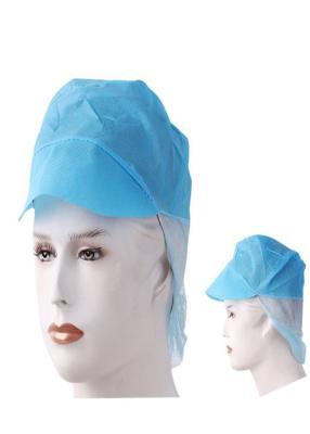 China White Protective Disposable Surgical Hood Comfortable With Peak And Elastic Edge for sale