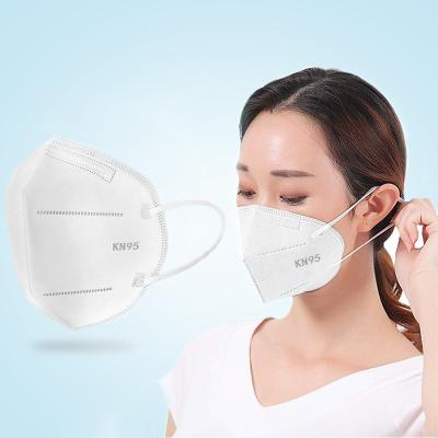 China Vertical Fold Flat Antivirus N95 Disposable Mask Comfortable FFP2 Respirator Mask for sale