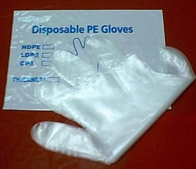 China Food Grade Disposable PE Gloves Transparent Embossed / Smooth Surface OEM Service for sale