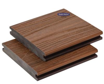 China Easily Assembled Skin-Friendly Outdoor Deck boards wood texture flooring hardwood wpc decking for sale