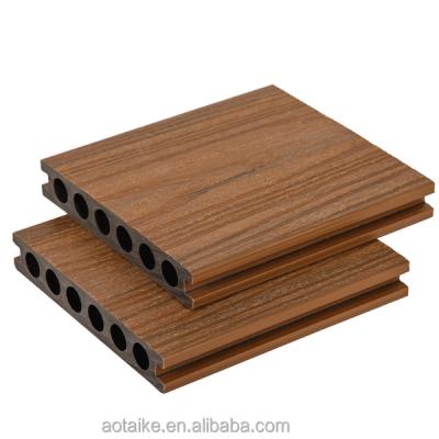 China Traditional Intco Teak Wood Flooring Wood Plastic Composite Garden Flooring Embossed 3D Outdoor WPC Decking for sale