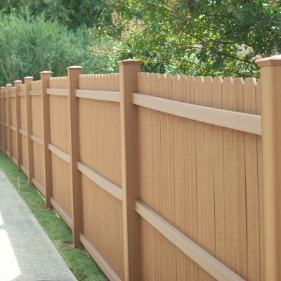 China Easily Assembled Modern type wood embossing all weather Durable anti-acid outdoor garden fence for sale