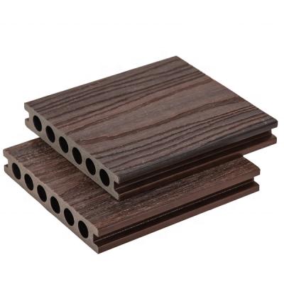 China Modern High Quality Custom Weather Resistant 3d Embossed Wood Grain Wpc Decking Outdoor Wooden Plastic Composite Flooring for sale